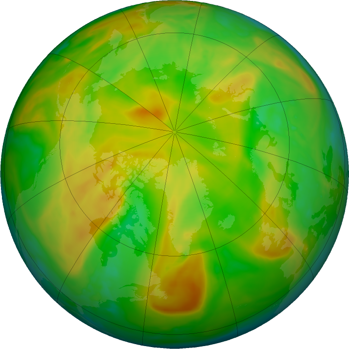 Arctic ozone map for 10 June 2019